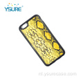 Aanpasbare trendy Snakeskin Shockproof -telefoonhoes